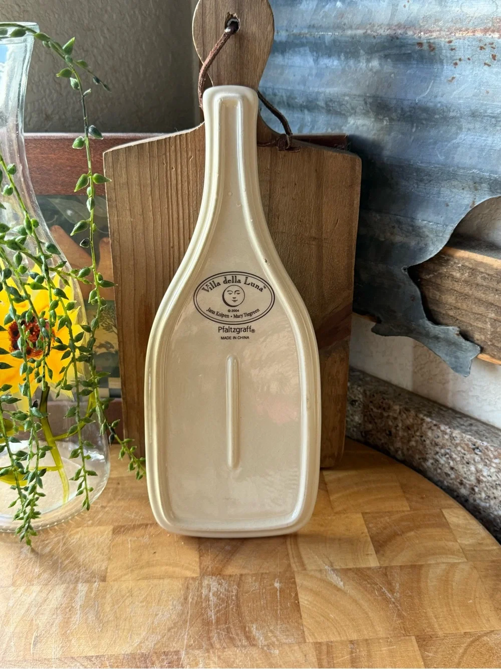 Pfaltzgraff Villa Della Luna Bottle shaped Serving Platter